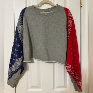 FREE PEOPLE BANDANA SWEATSHIRT
